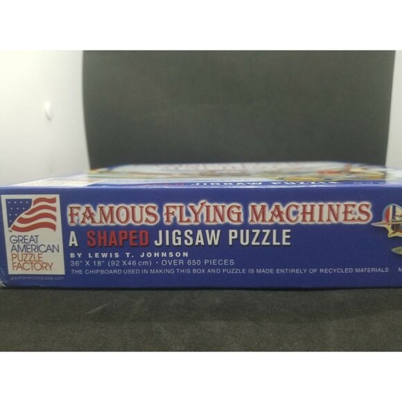 Famous Flying Machines Puzzle Airplanes Modern and Antique Shaped Jigsaw 650 Pc - Picture 3 of 6